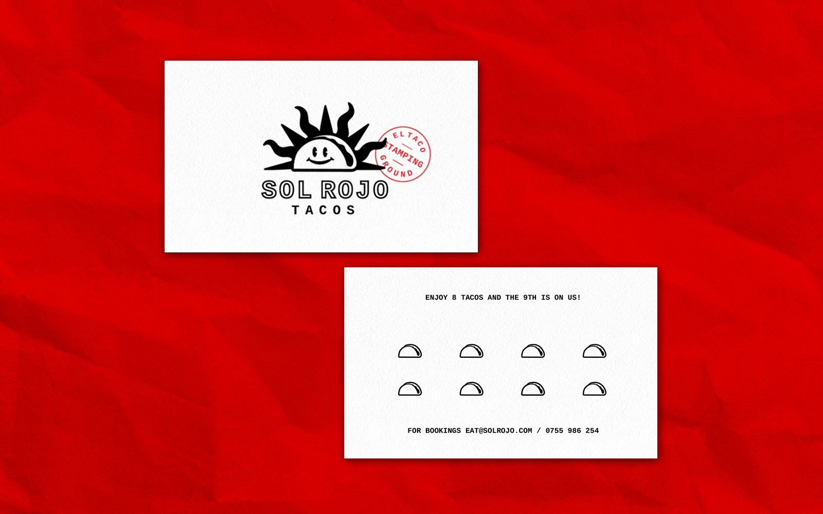 Taco Business Cards Loyalty Card Design